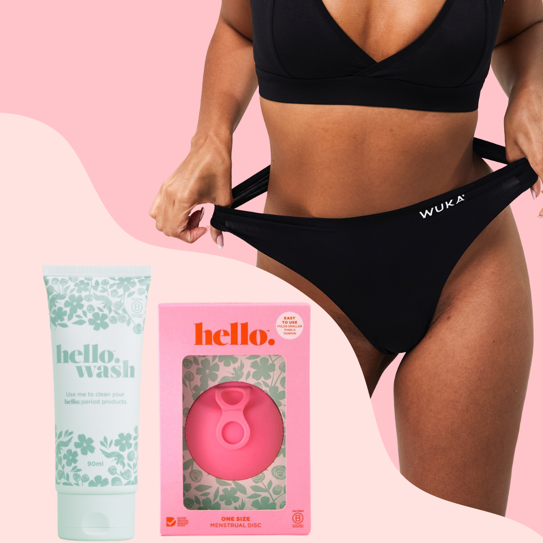 הלו דיסק לווסתת סבון ניקוי גביעוניות אישה עם תחתוני מחזור חוטיני