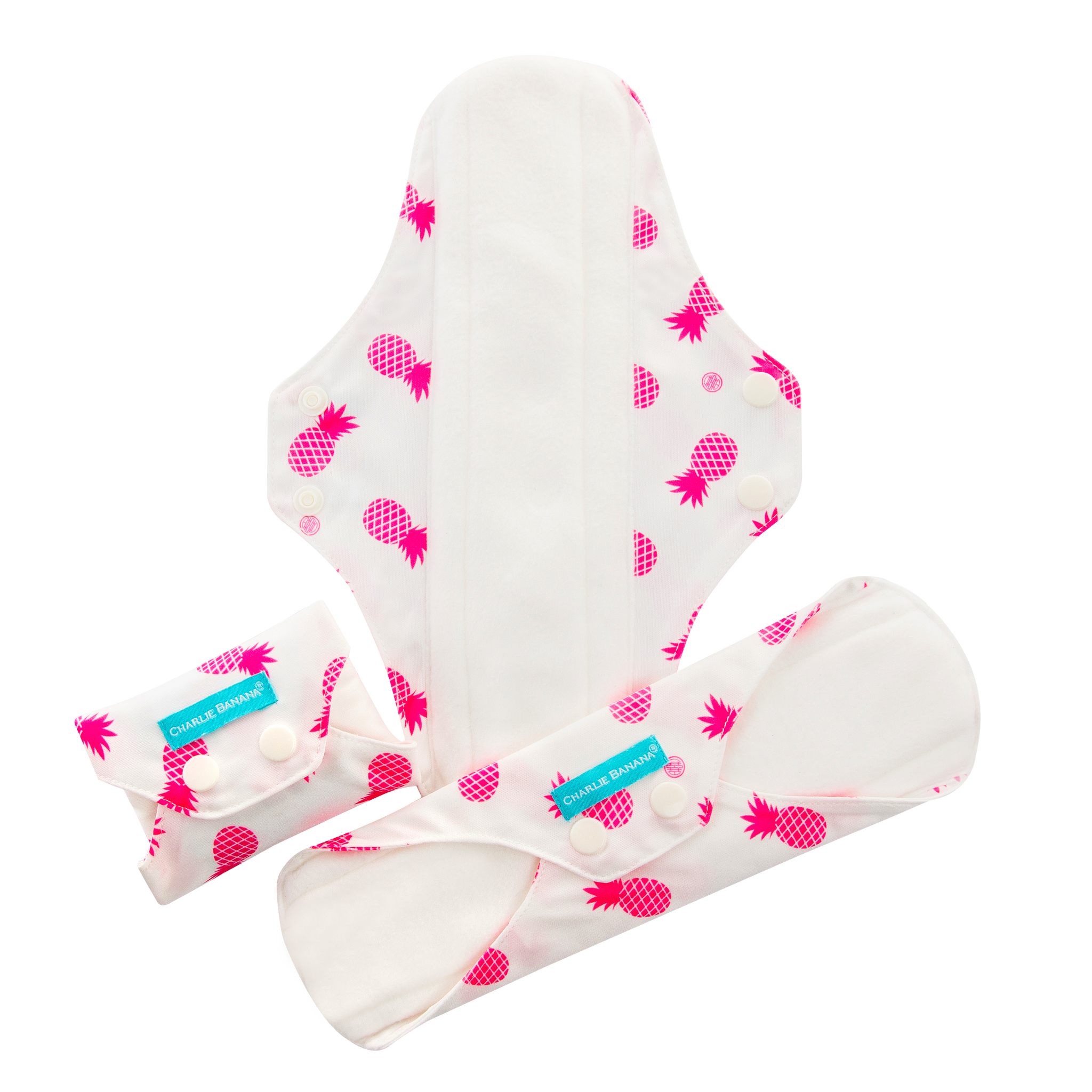 white and pink pineapples pads .פד רב פעמי למחזורThe remarkable pad that absorbs more than any cup or undies can imagine! These miracle pads have a superb absorbency of up to 120 ml (that’s one whole average period) with the power to leave you dry and comfortable throughout the day. Soft, simple, easy, convenient, safe while delivering you maximum comfort.