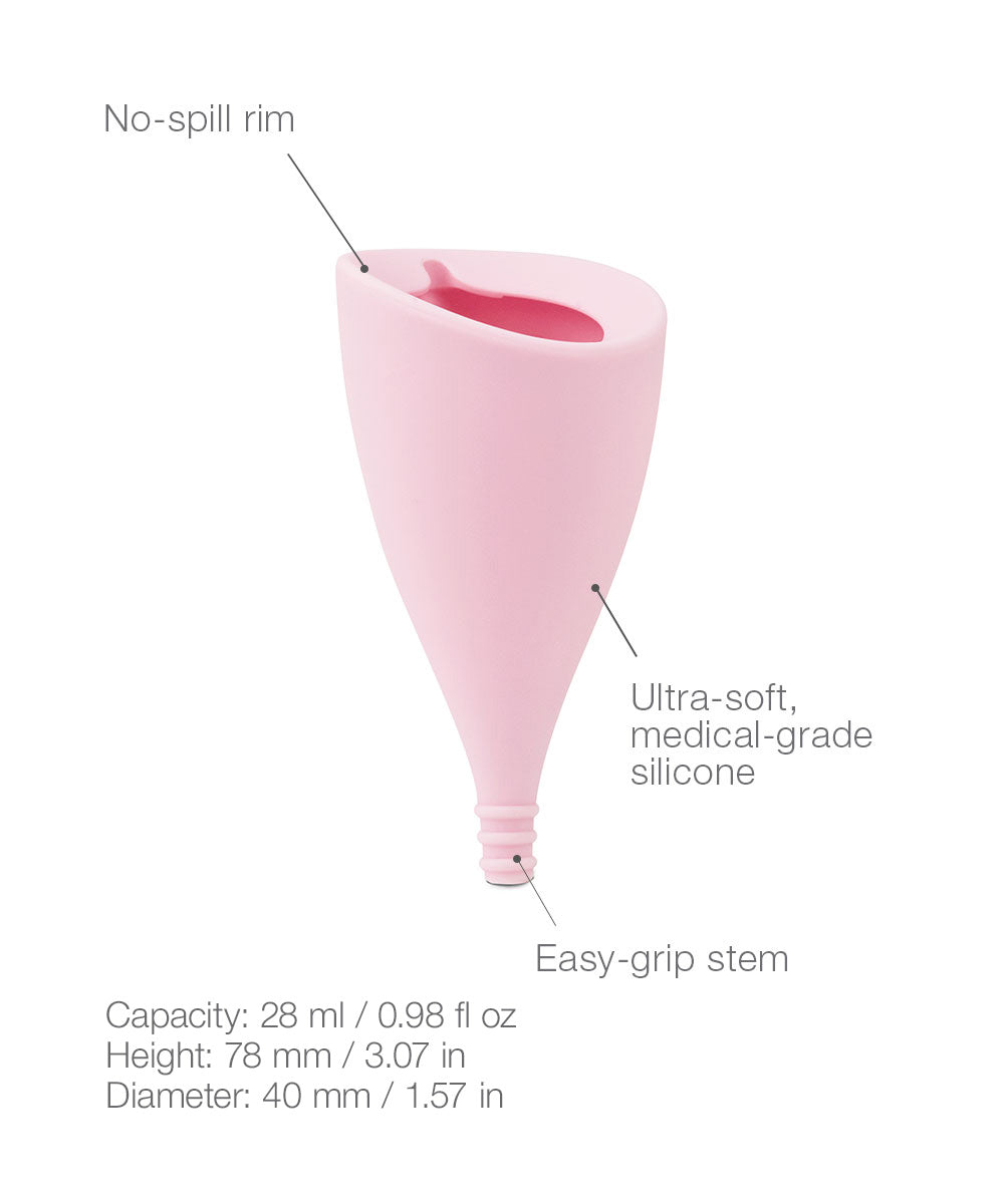 Our Lily Itimina is the only cup that rolls as thin as a tampon with a high capacity that lets you forget you’re on your period! Lily cups is perfect from the lightest to heaviest flow that allows you to enjoy 12 hours of protection 100% medical grade silicone Ultra-smooth design Ultra-flexible design Slanted rim (so convenient in public places). picture of menstrual cup. גביעונית או גביעוניות הכי נוחות וטובות בישראל, הגיע הזמן שתהני ממחזור שלך עם הכוס הכי מתאימהך